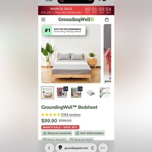 Brand new Grounding bedsheet - fits ALL sizes of beds! Never taken out of bag!